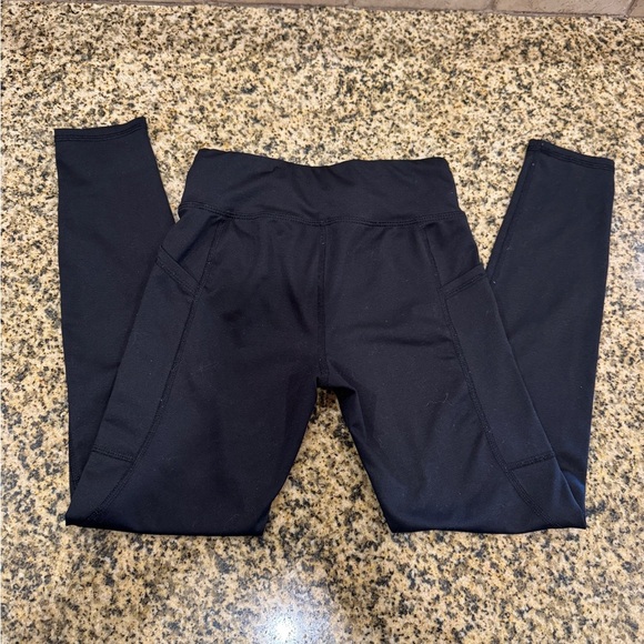 Athletic Works Black High-Waisted Leggings girls Size M (7-8) - Picture 3 of 4